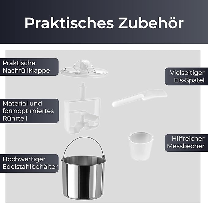 KLAMER 2-in-1 Eismaschine/Joghurtbereiter