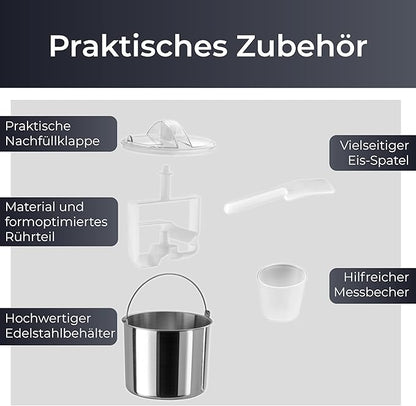 KLAMER 2-in-1 Eismaschine/Joghurtbereiter