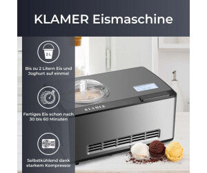 KLAMER 2-in-1 Eismaschine/Joghurtbereiter