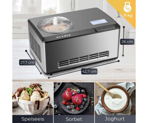 KLAMER 2-in-1 Eismaschine/Joghurtbereiter