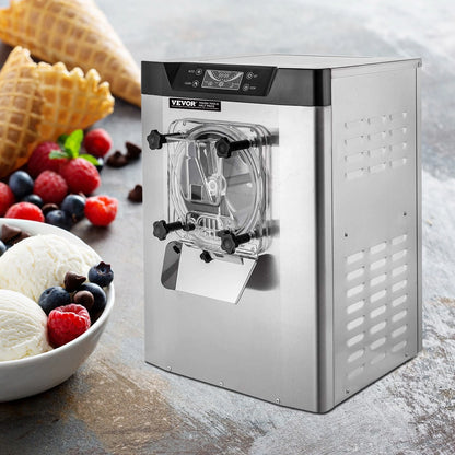 VEVOR Kommerzielle Harte Eismaschine 3,5-4,4 UK Gallonen/H Edelstahl Eisbereiter