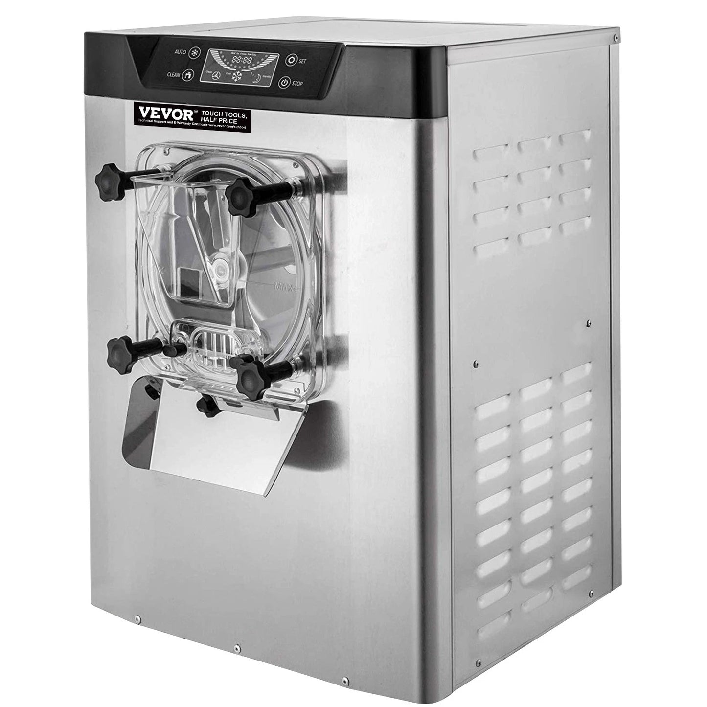 VEVOR Kommerzielle Harte Eismaschine 3,5-4,4 UK Gallonen/H Edelstahl Eisbereiter