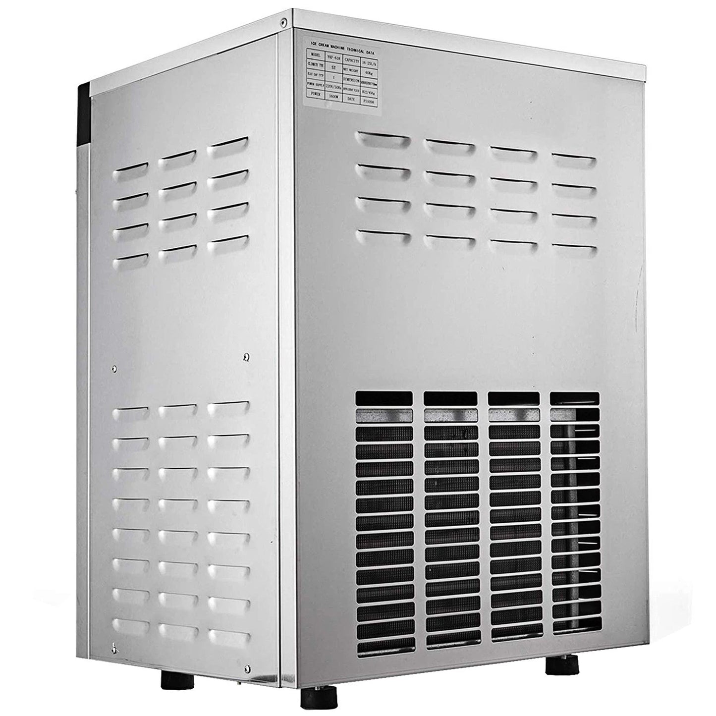 VEVOR Kommerzielle Harte Eismaschine 3,5-4,4 UK Gallonen/H Edelstahl Eisbereiter