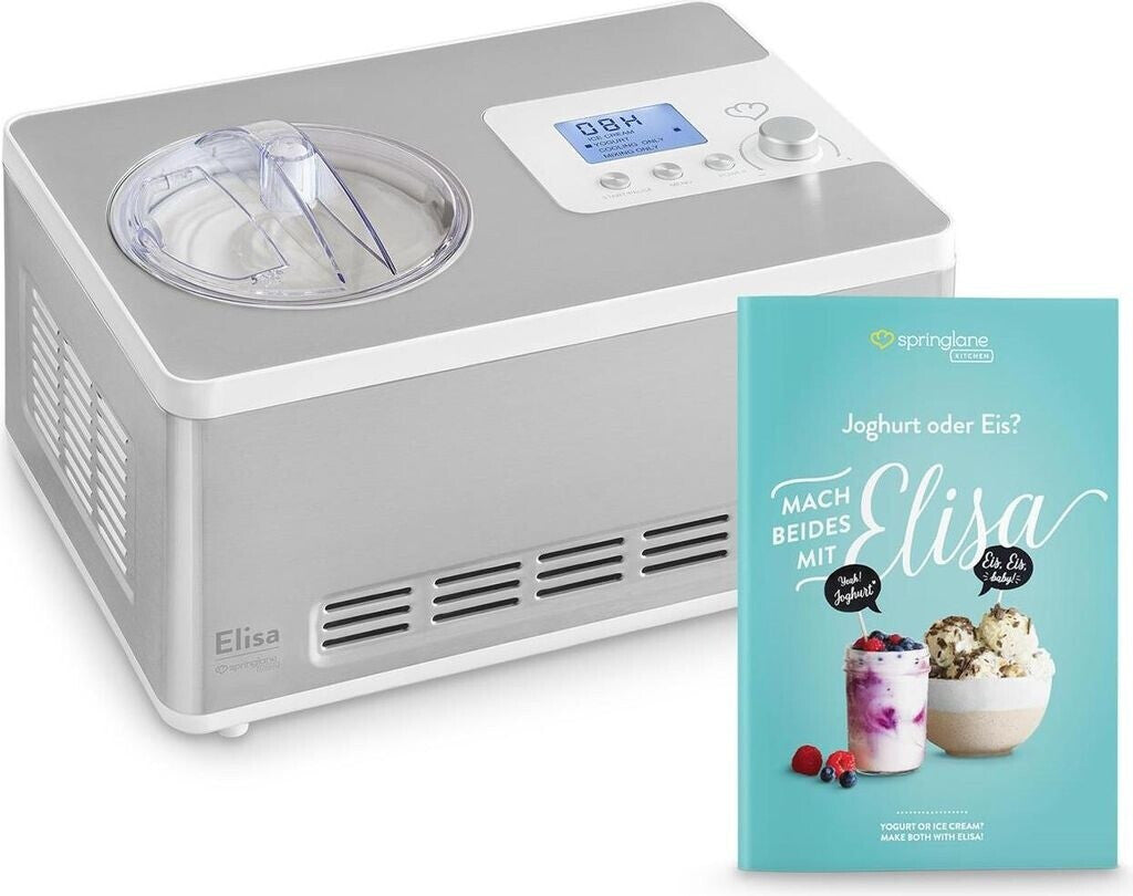 Springlane Elisa 2-in-1 Eismaschine und Joghurtbereiter silber