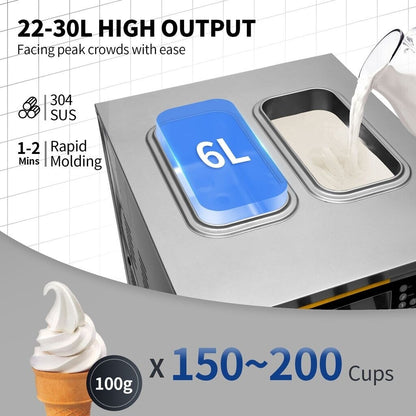 VEVOR Commercial Ice Cream Maker 2200W